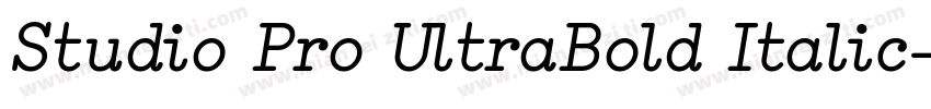 Studio Pro UltraBold Italic字体转换